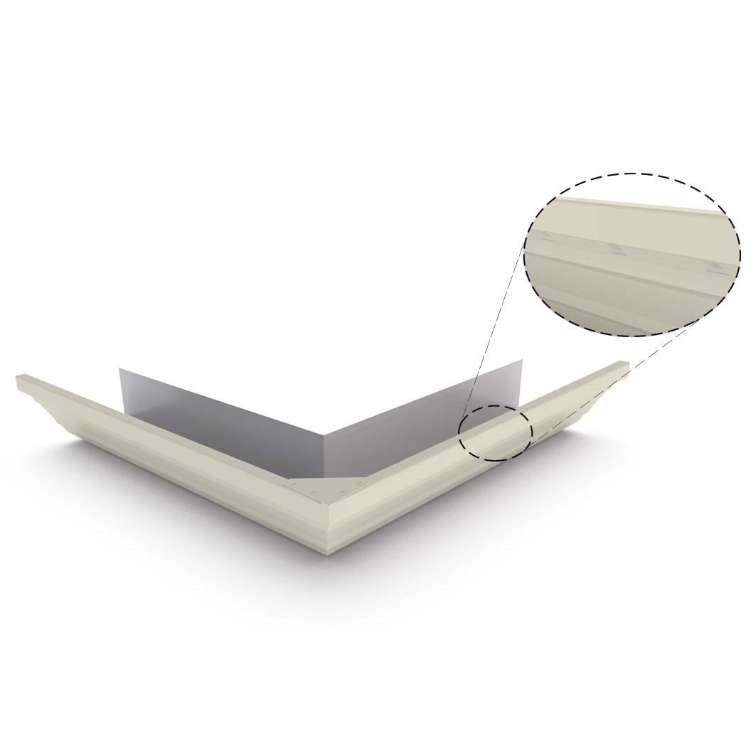 HK Gutter External Mitre Slotted Moss Vale Sand