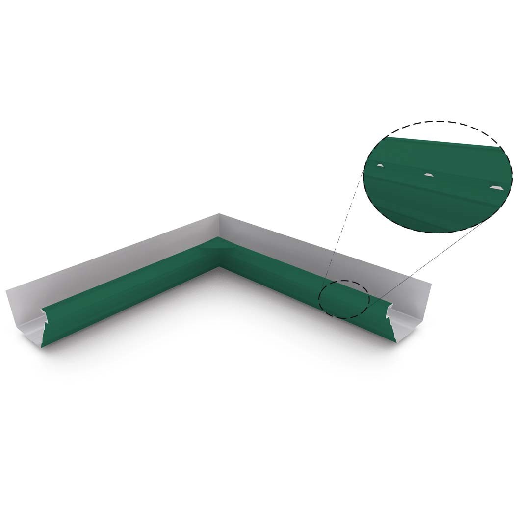 HK Gutter Internal Mitre Slotted Caulfield Green