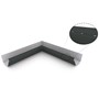 HK Gutter Internal Mitre Slotted Gun Metal Grey
