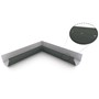 HK Gutter Internal Mitre Slotted Slate Grey