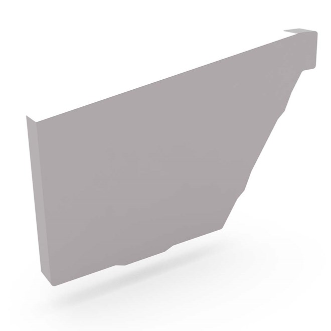 HK Gutter Stop End Left Hand Birch