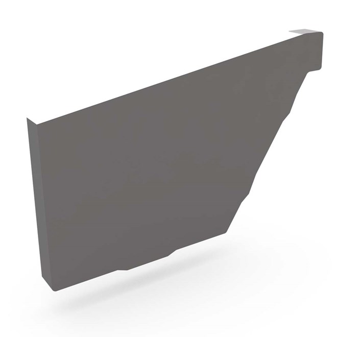 HK Gutter Stop End Left Hand Cobblestone