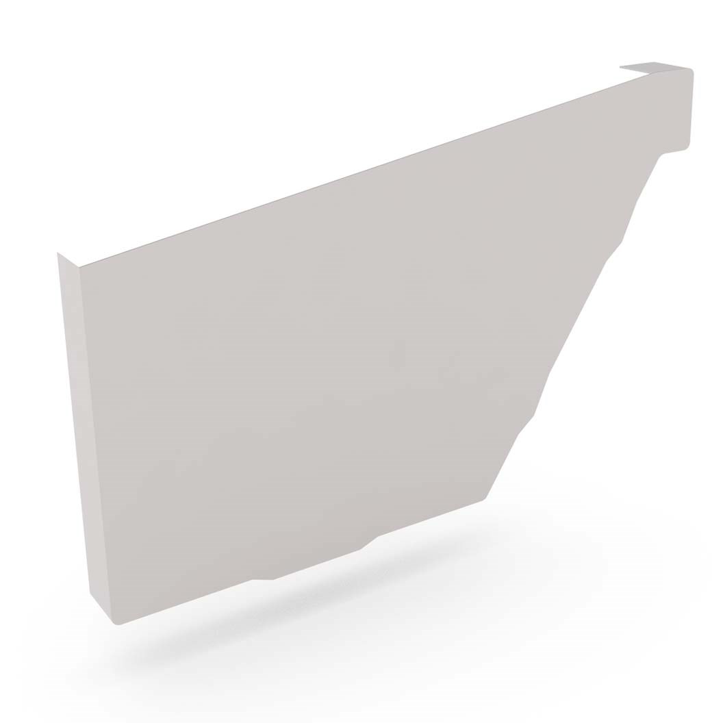 HK Gutter Stop End Left Hand Gull Grey