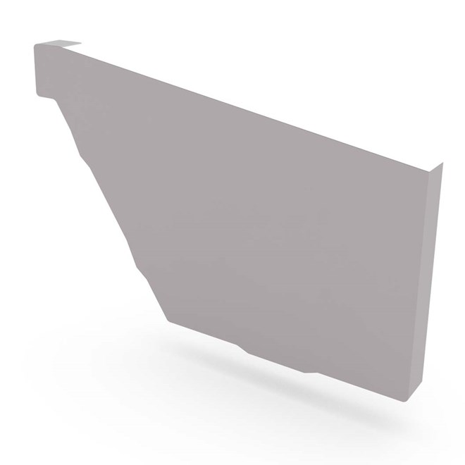 HK Gutter Stop End Right Hand Birch