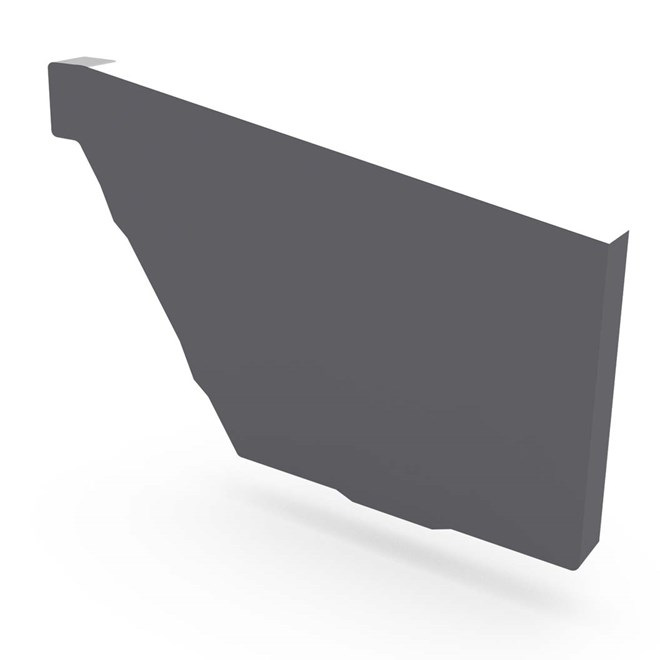 HK Gutter Stop End Right Hand Granite