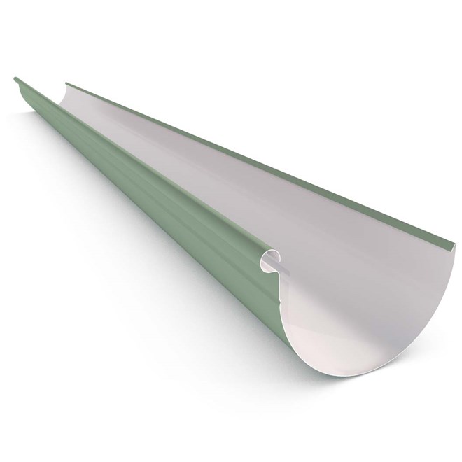 Half Round Gutter Mist Green