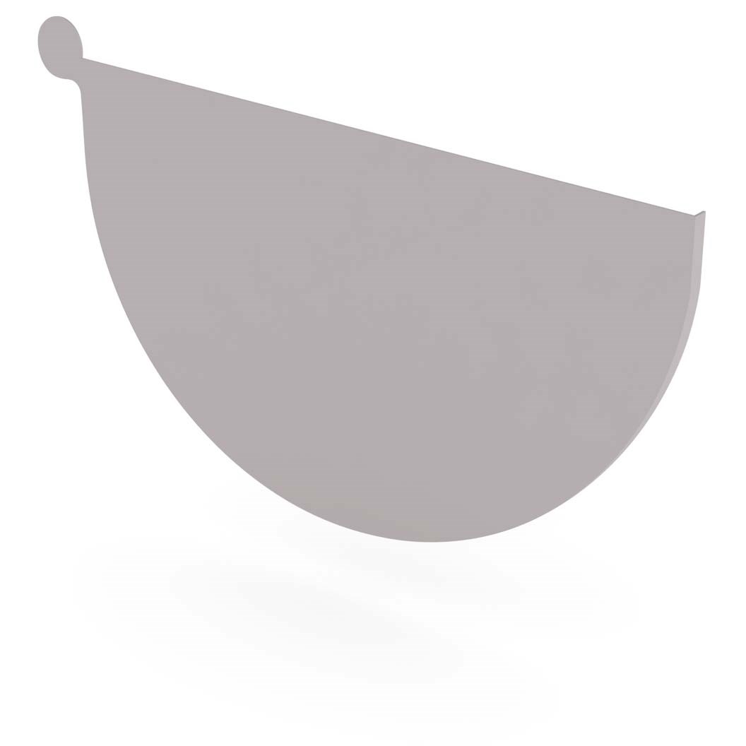 Half Round Gutter Stop End Left Hand Birch