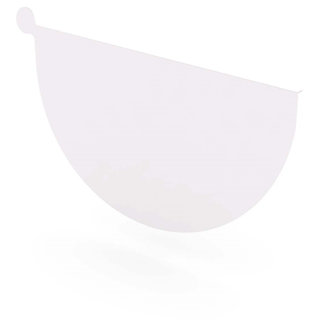 Half Round Gutter Stop End Left Hand Off White