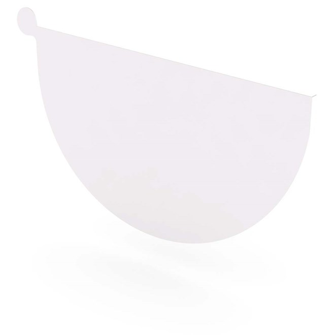 Half Round Gutter Stop End Left Hand Off White