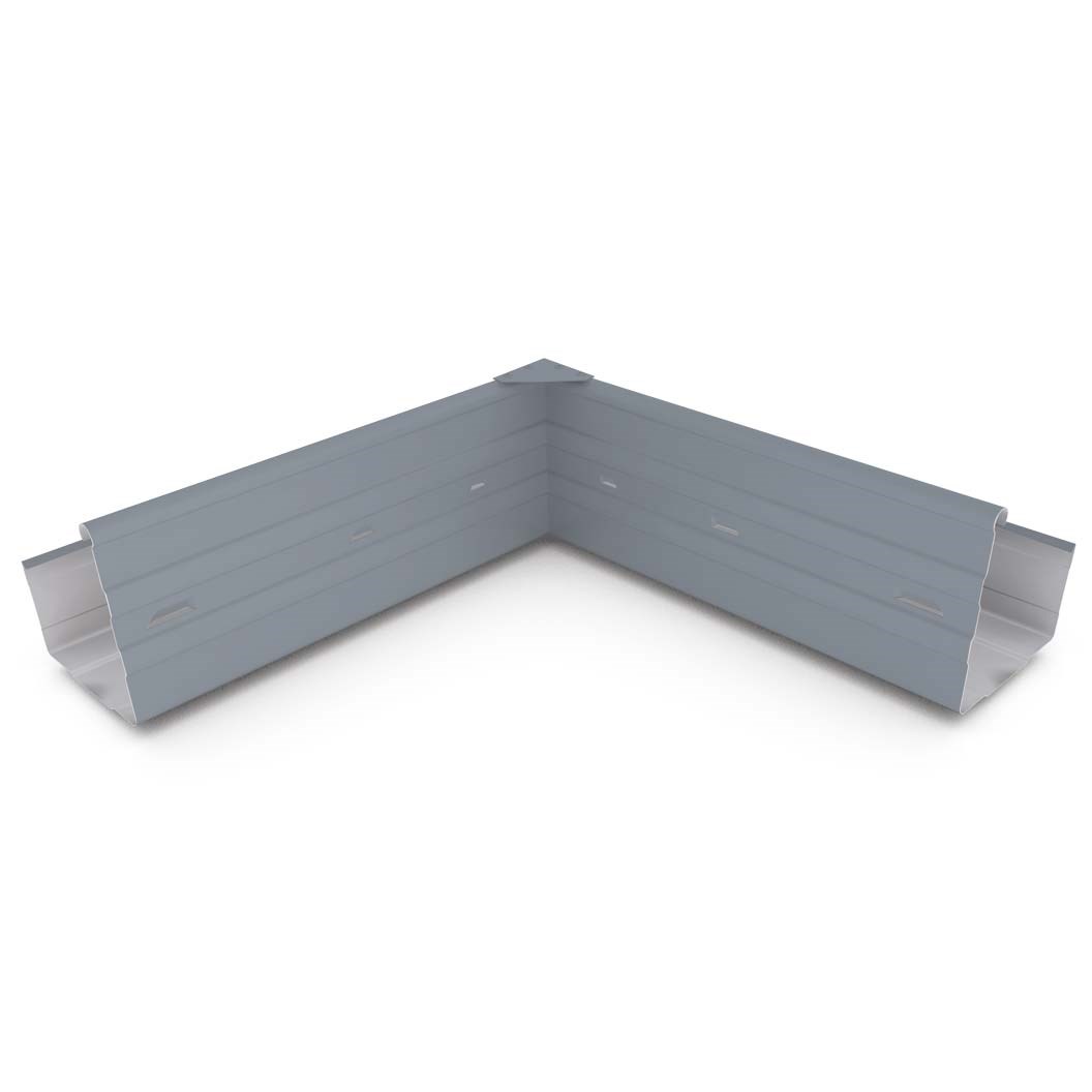 Hi-Square Gutter Internal Mitre Slotted Armour Grey