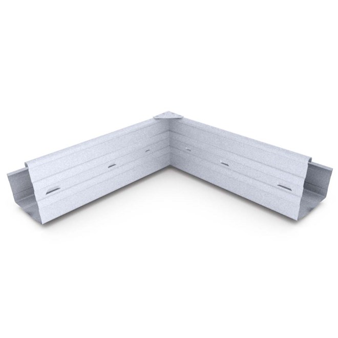 Hi-Square Gutter Internal Mitre Slotted Zinc/Aluminium