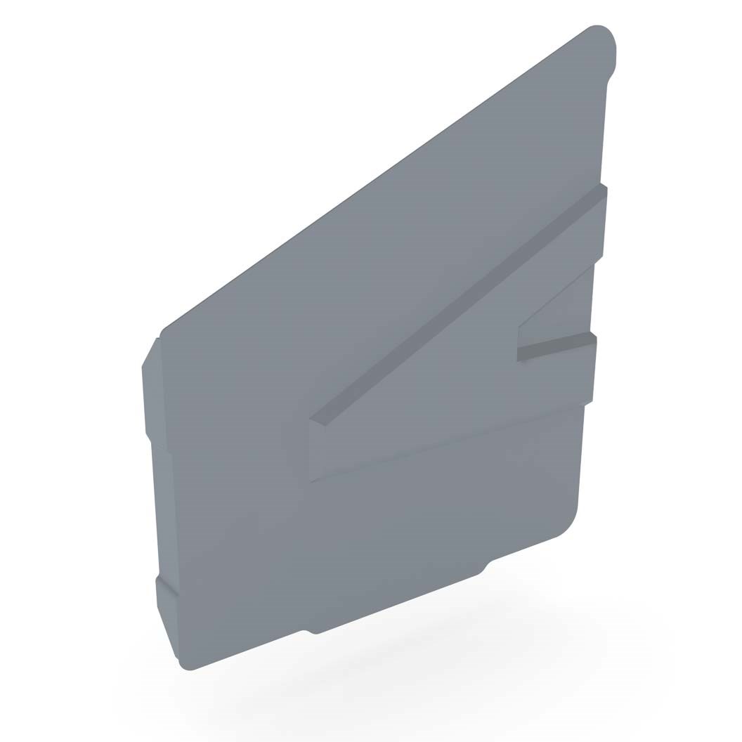 Hi-Square Gutter Stop End Left Hand Armour Grey