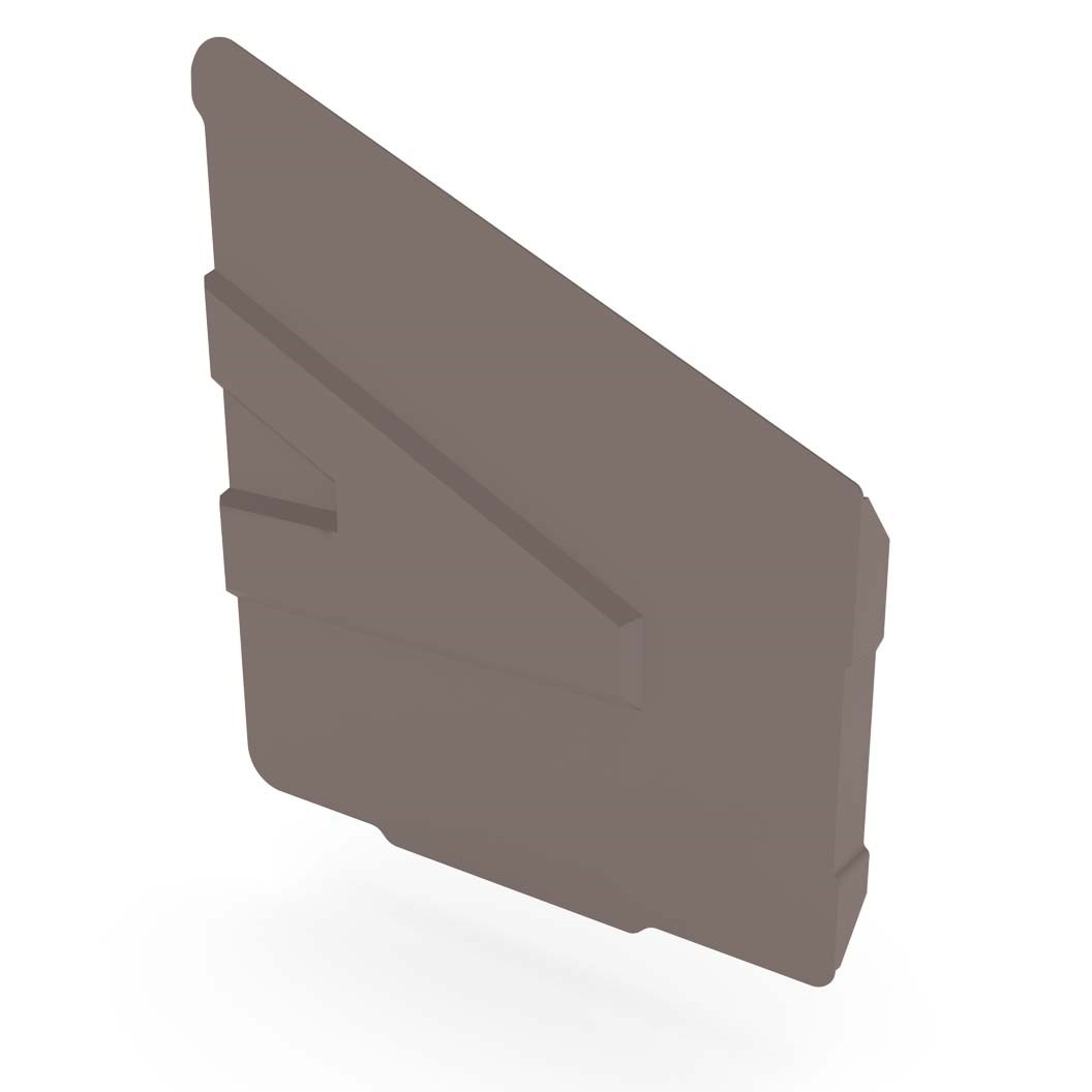Hi-Square Gutter Stop End Right Hand Banyan Brown