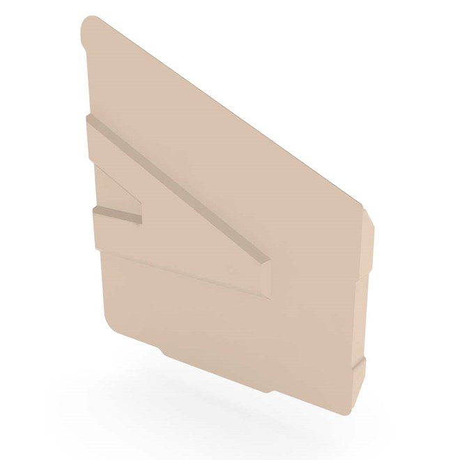 Hi-Square Gutter Stop End Right Hand Merino