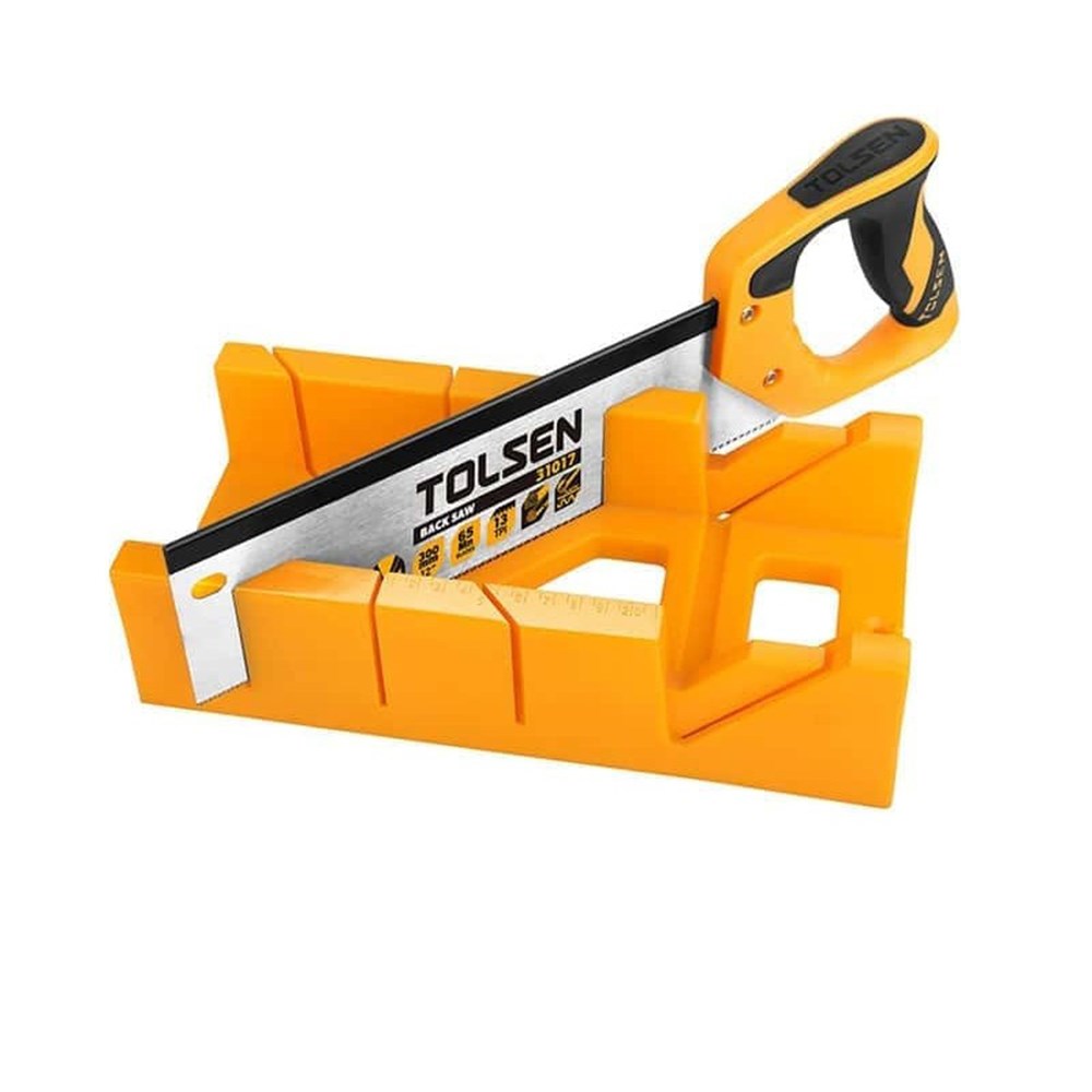 Tolsen Mitre Box with Back Saw Set