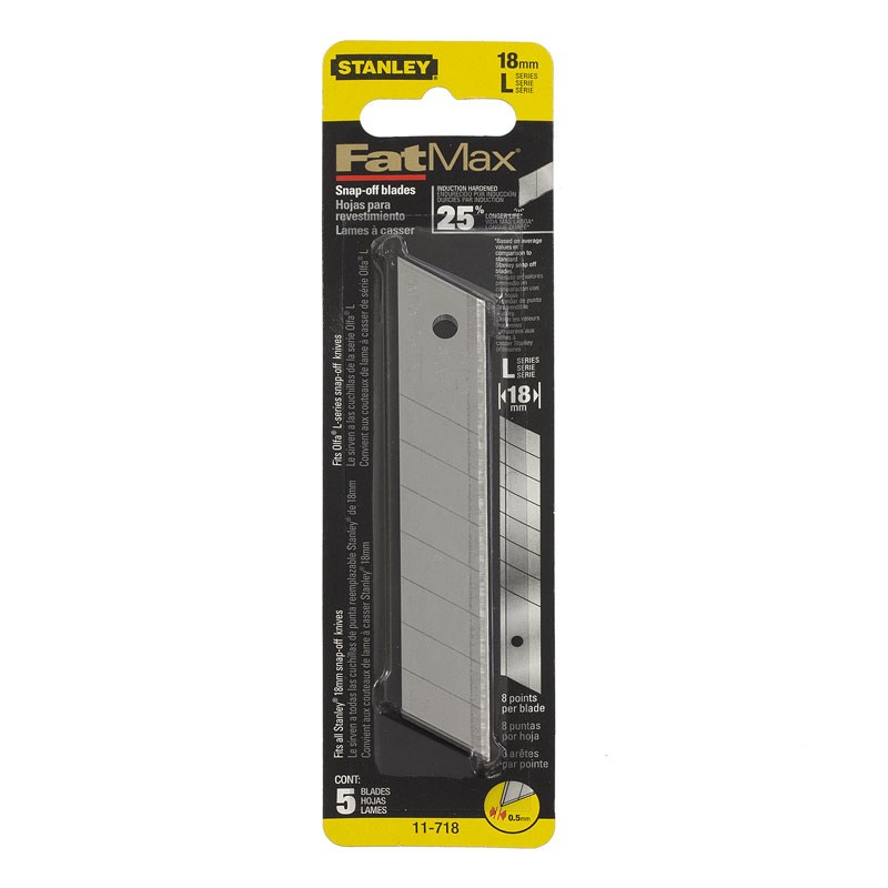 Stanley FatMax 18mm Snap Off Blades 5 Pack