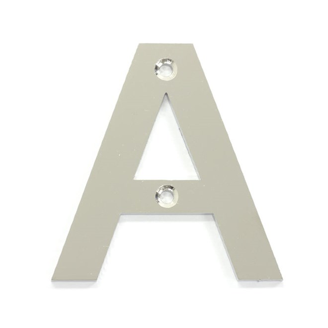65mm Polished Stainless Steel A Letter