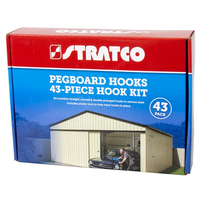 Pegboard Hooks Assorted Kit 43 Pieces