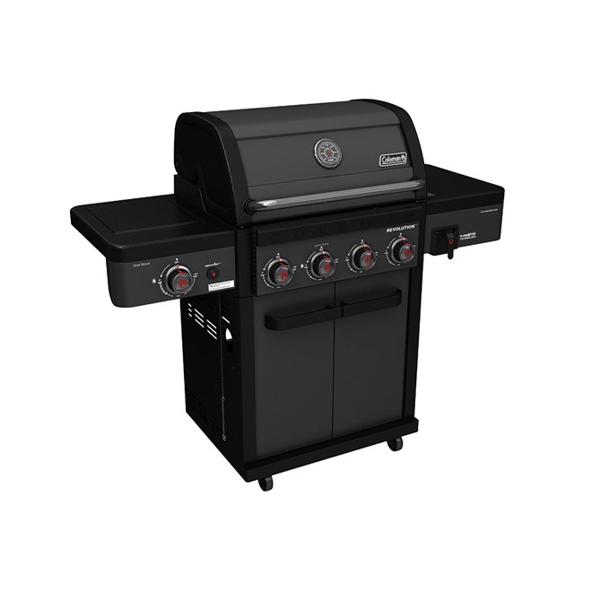Coleman Revolution 4 Burner BBQ With Side Burner - Charcoal Glimmer