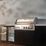 CROSSRAY 4 Burner Gas Outdoor Kitchen With Double Cabinets And Double Door Fridge