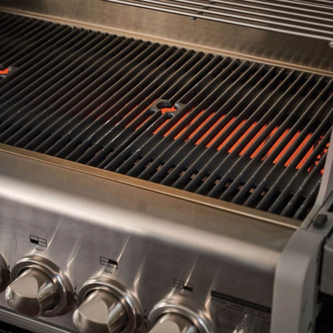 CROSSRAY 4 Burner Gas Outdoor Kitchen With Double Cabinets And Sink