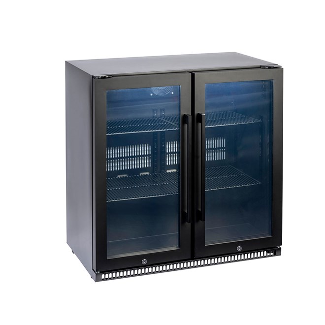 Euro Alfresco Double Door Beverage Cooler Black