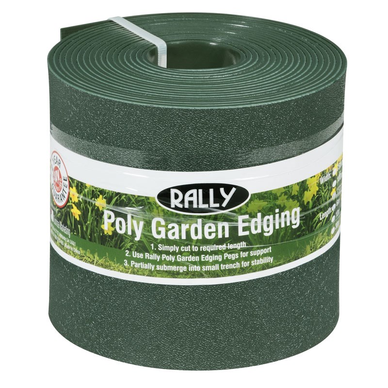 Rally 150mm x 6m Green Poly Garden Edging