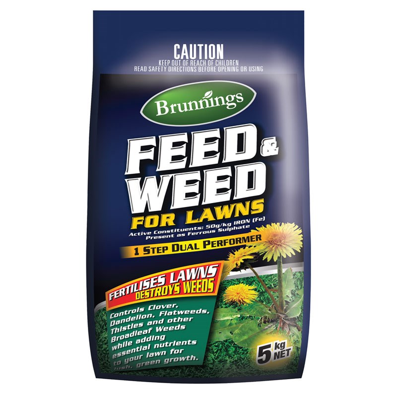 Brunnings Granular Feed n Weed for Lawns 5kg