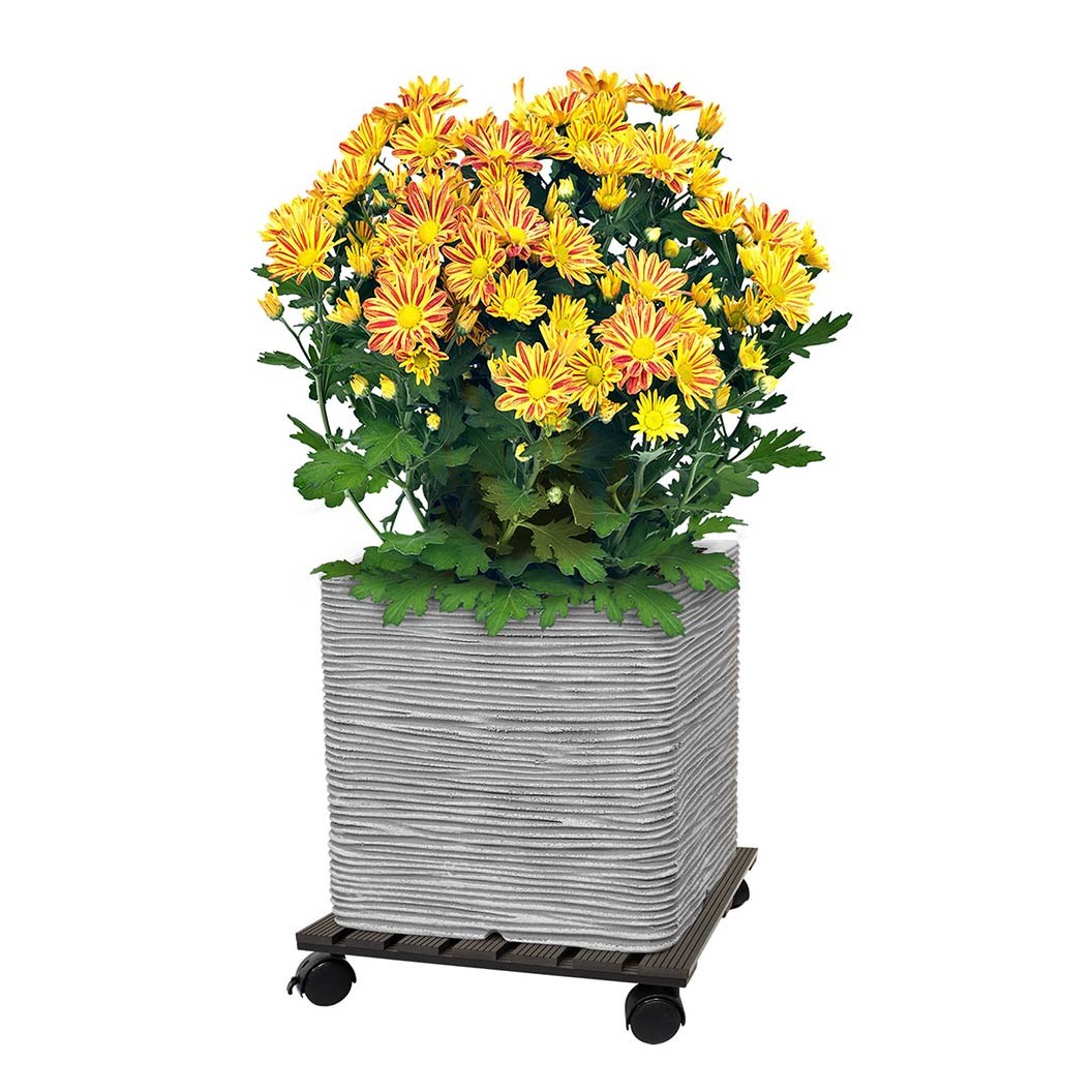 Jack 29cm Charcoal Square Pot Trolley