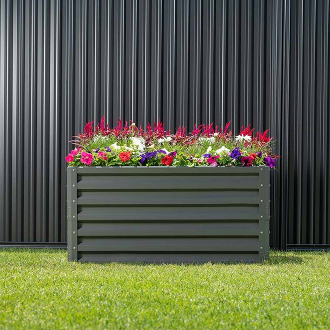Saver Raised Garden Bed Slate Grey