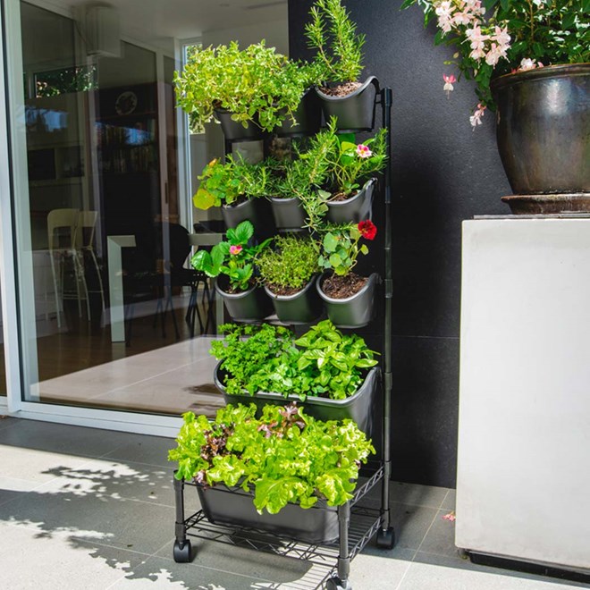 GreenWall Mobile Garden Kit with Irrigation System and 2 x Planter Boxes