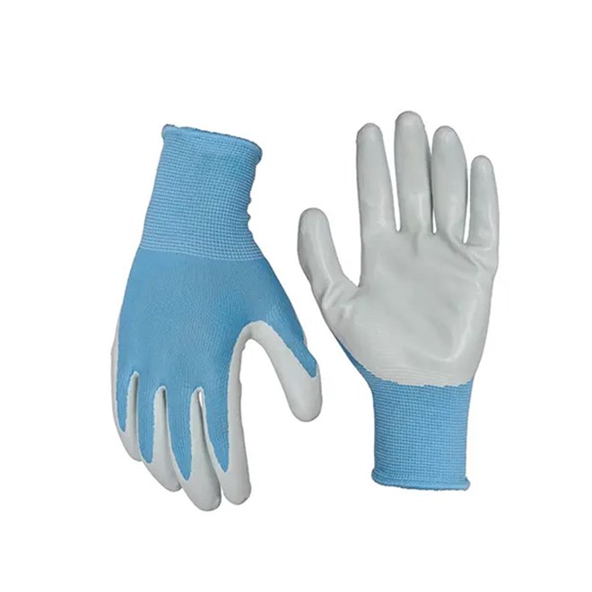 Soft Polyester Blue Gardening Gloves Pastel - Small