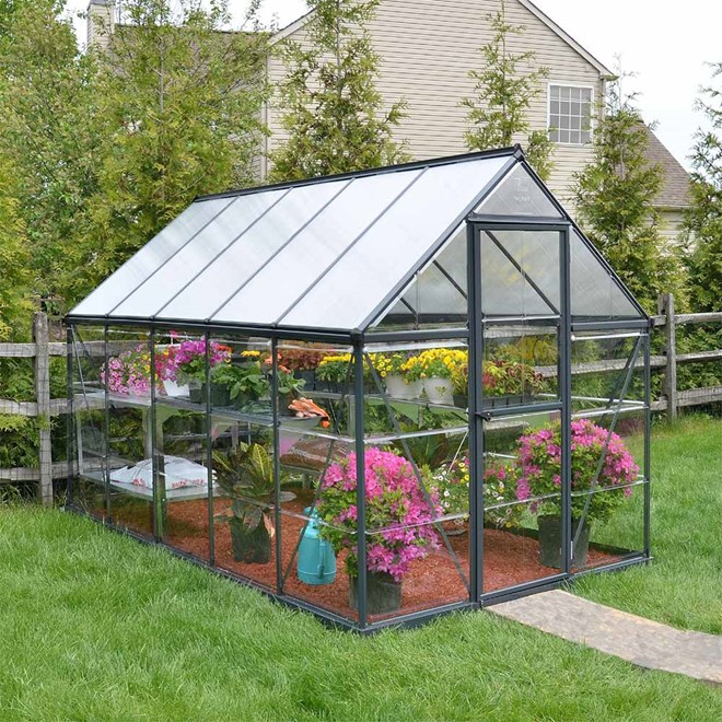 Maze 6 x 10 Hybrid Greenhouse - Grey Frame