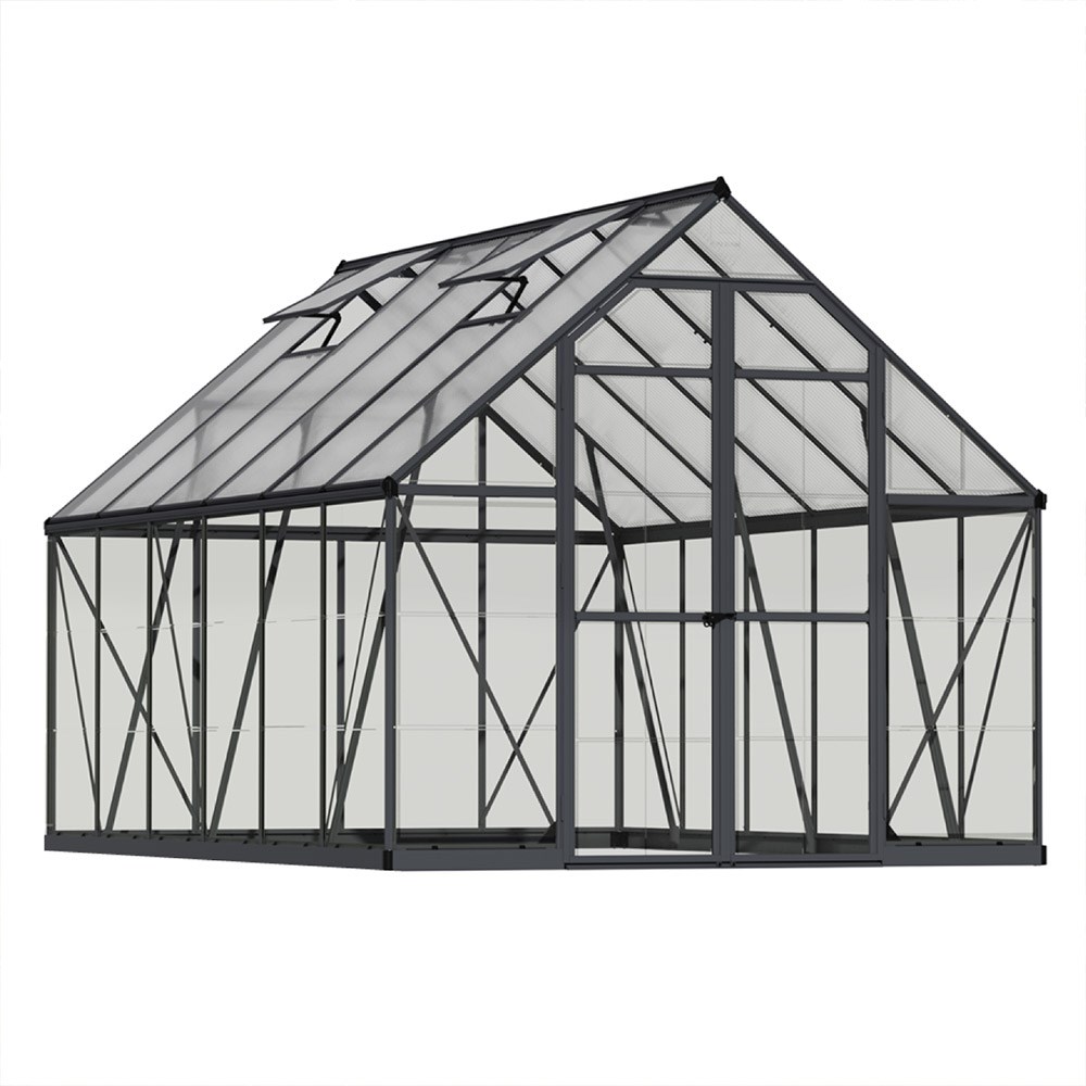 Maze 8 x 12 Balance Greenhouse - Grey Frame