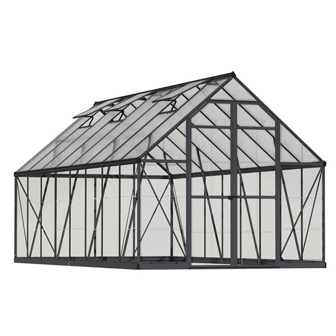 Maze 8 x 16 Balance Greenhouse - Grey Frame