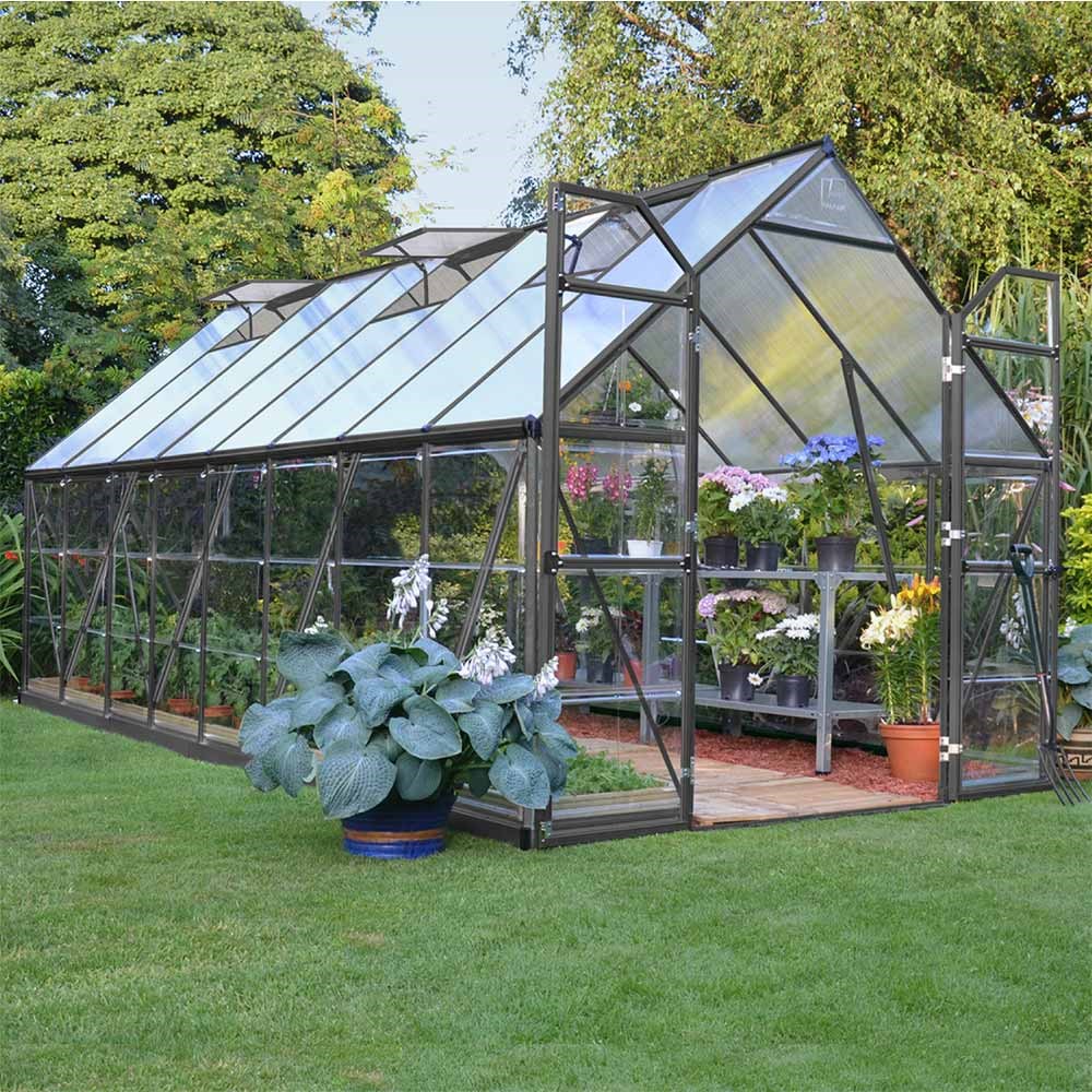 Maze 8 x 16 Balance Greenhouse - Grey Frame