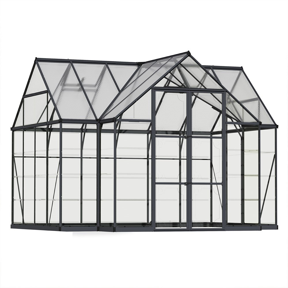Maze Victory Orangery Greenhouse - Grey Frame
