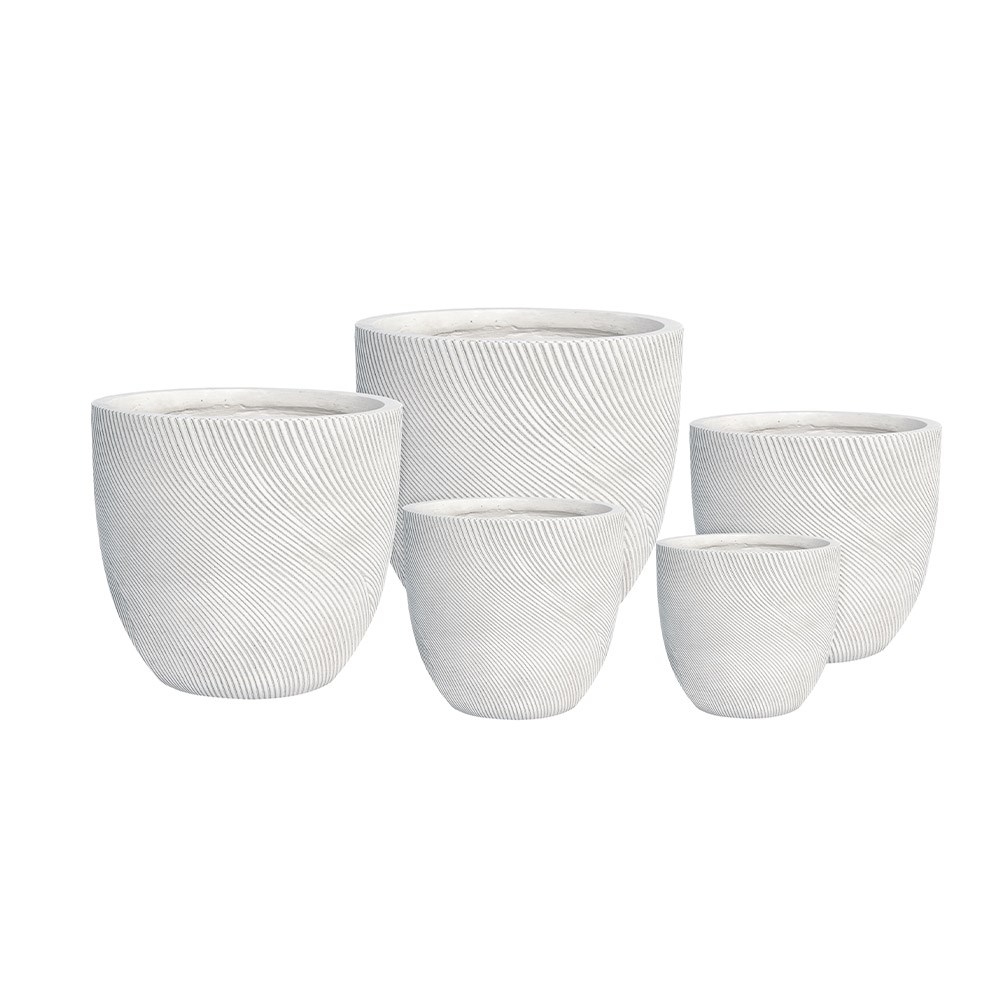 Helix Egg Pot 30x28cm White Small