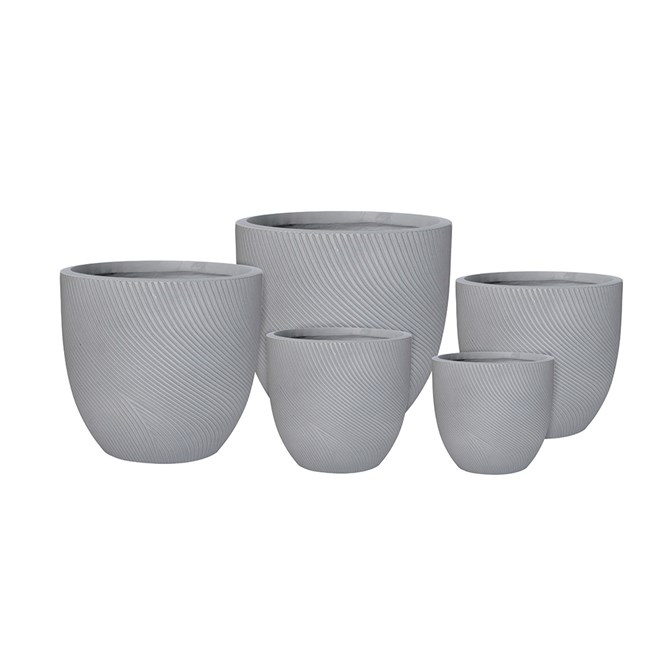 Helix Egg Pot 30x28cm Grey Small