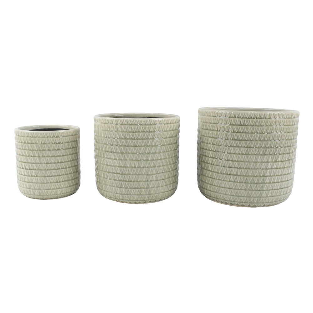 Northcote Laila Cylinder Pot 20x19cm Taupe Medium