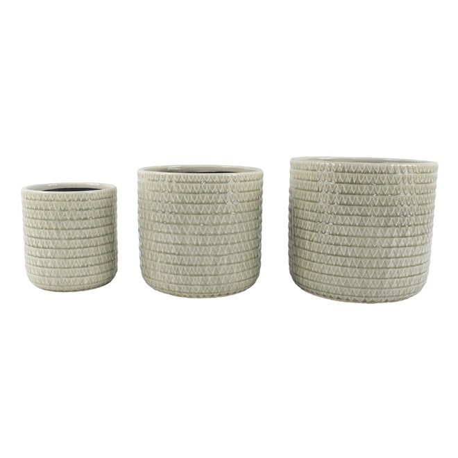 Northcote Laila Cylinder Pot 20x19cm Taupe Medium