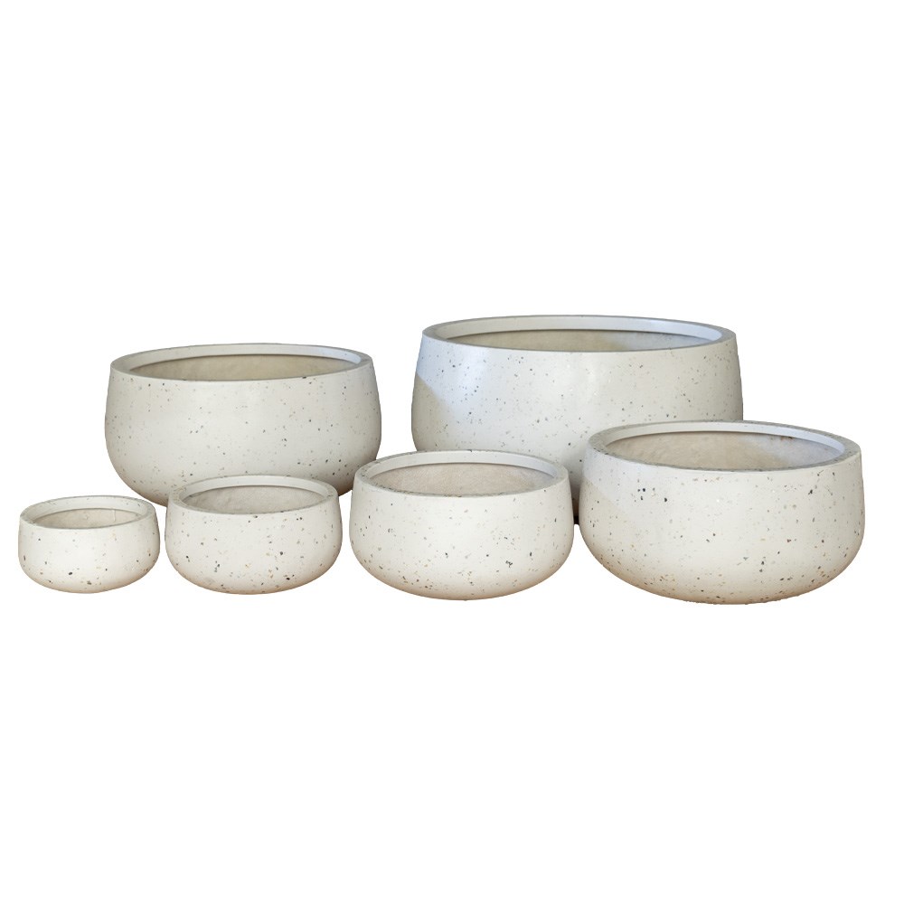 Andy Bowl Pot 62 x 31cm White Terrazzo Extra Large