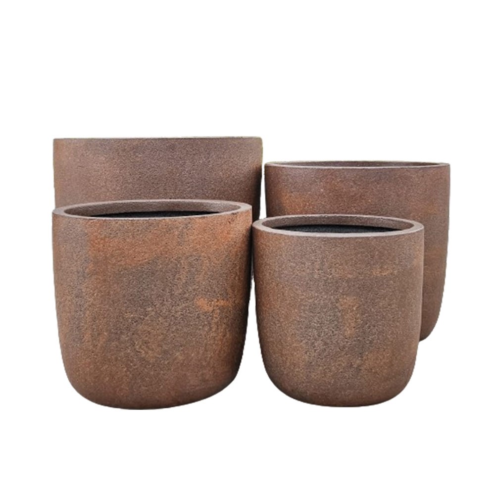 Prague Egg Pot 54 x 48cm Rust