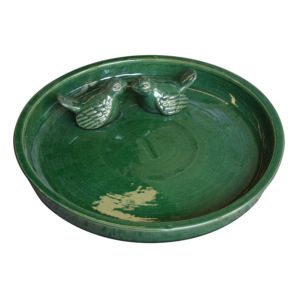 Eva Bird Bowl 30X6cm Forest Green