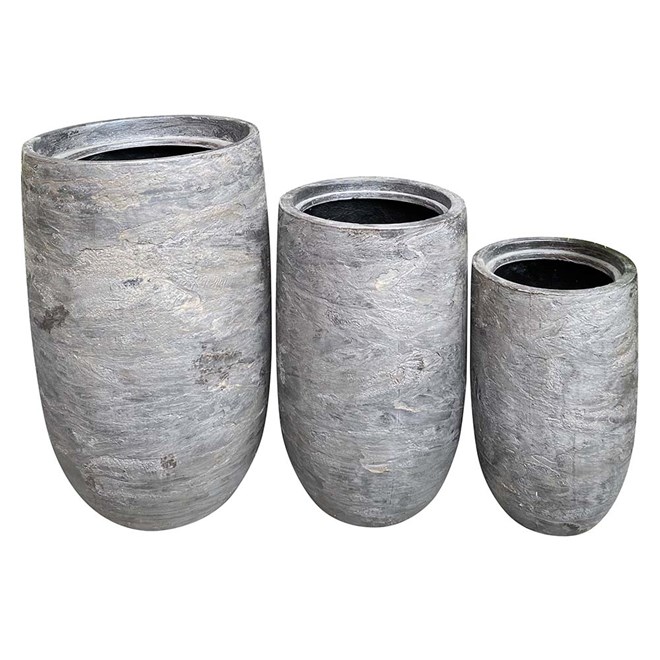 Northcote Pottery Modstone False Bottom U Pot 34X56cm Grey Pietra