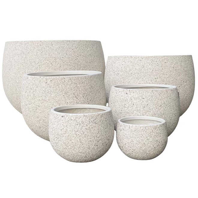 Northcote Pottery Mega Belly Pot 90X67cm White Pebble