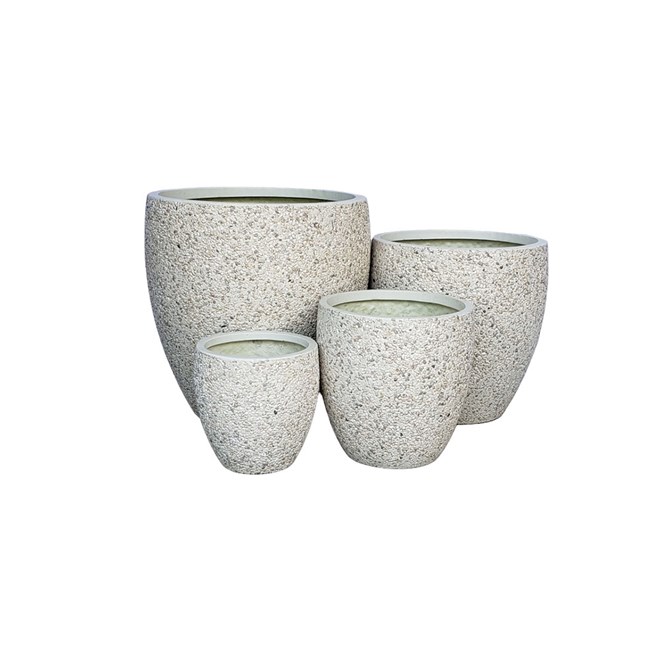 Northcote Pottery Montague Egg Pot 44X44cm White Pebble