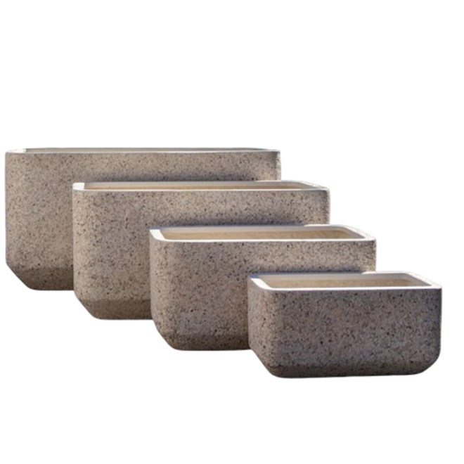 Northcote Pottery Grayson Trough 80X40X40cm White Pebble