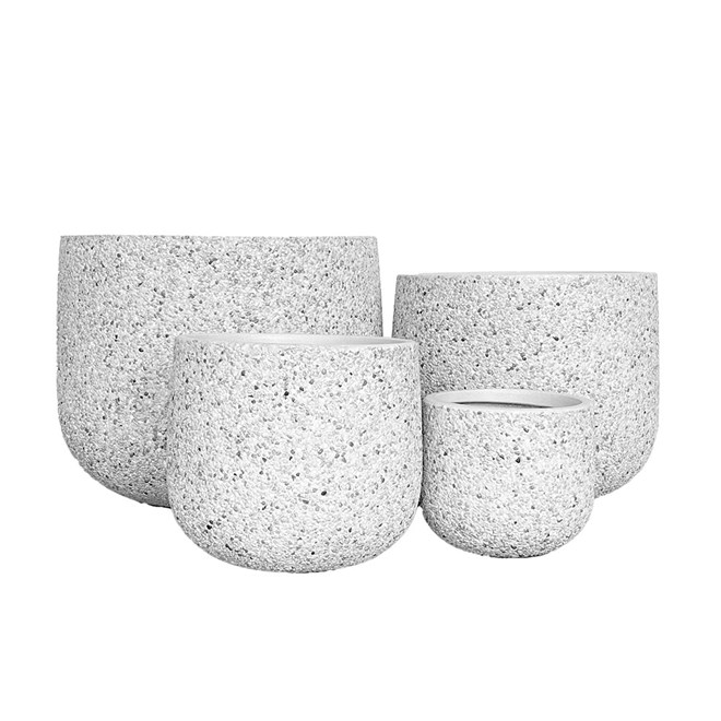 Northcote Pottery Odyssey Drum Pot 34X29cm White Pebble