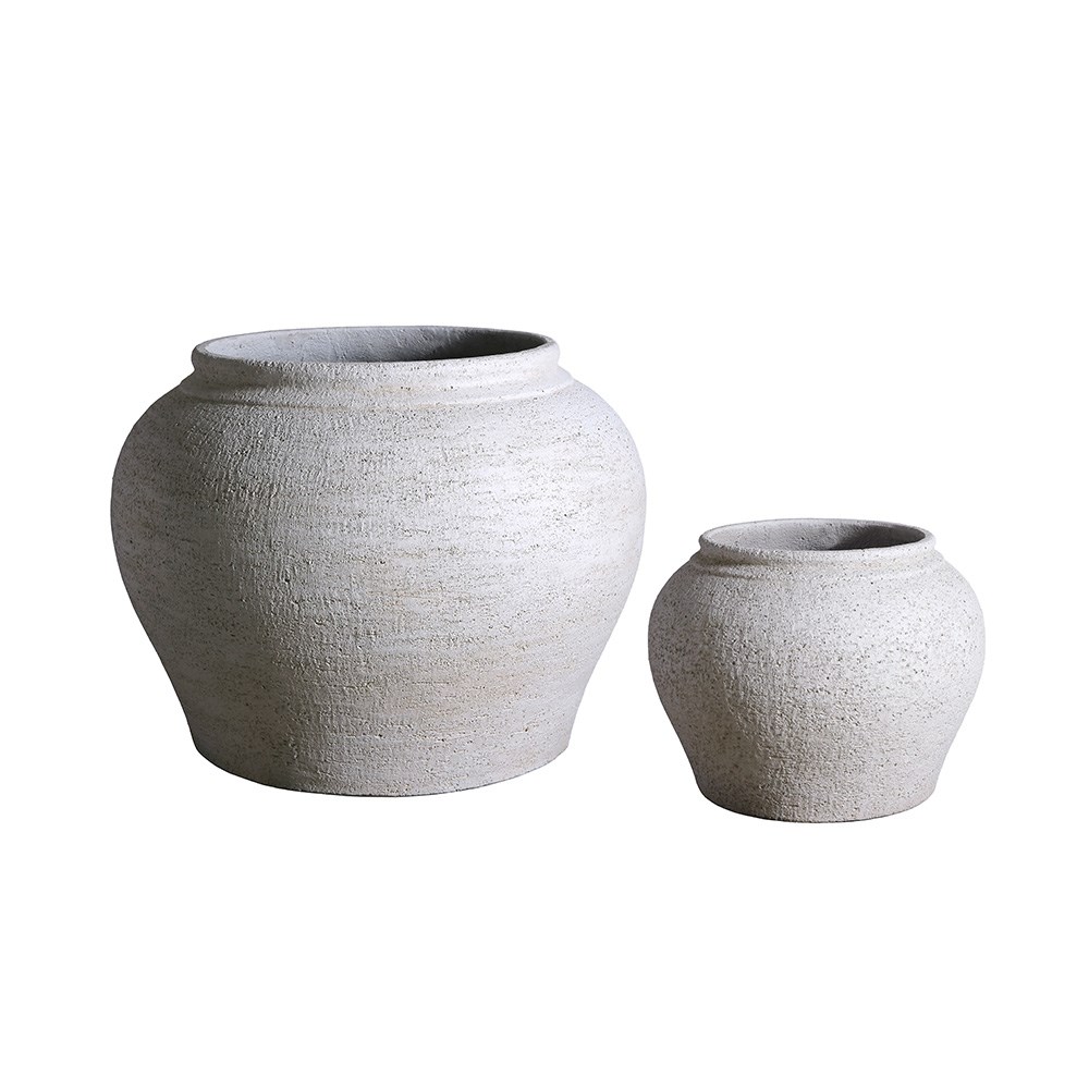 Northcote Pottery Crete Belly Pot 44X34cm White